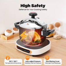 7L Edelstahl Hochdruckpfanne