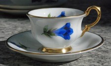 Mokkatasse Espresso FN Waldenshof Nr. 58; mit Enzian und Goldrand