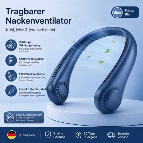Tragbarer nackenventilator - tragbarer,