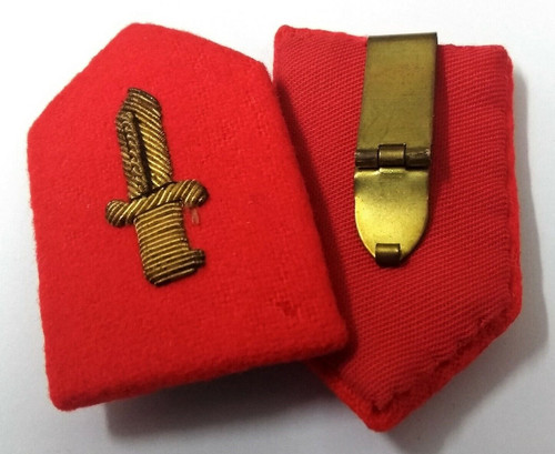 Army gorgets gold - army,