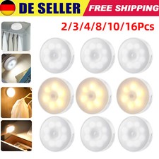 8 LED Sensor Nachtlicht mit Bewegungsmelder Wandleuchte Lampe Innen Treppenlicht