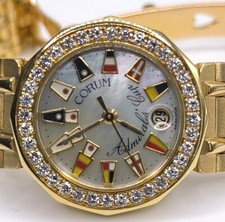 ✅✅✅ 750 / 18 Karat Gold Uhr Corum Admirals Cup Diamanten Factory Bezel ✅✅✅