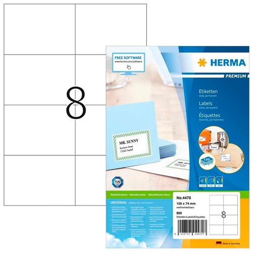 Herma etiketten 4470 - 4470, weiß