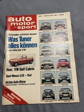 AMS Auto Motor Sport 5/79 Rover 3500 Opel Monza VW Golf Cabrio