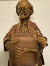 Fein geschnitzte Holzfigur, -Bücherwurm cm  - 1930er Jahre ( Dachauer Volkskunst