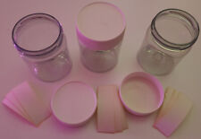 3 Plastikdosen mit Deckel weiß 300ml Schraubdose Aufkleber zum Beschriften Rund