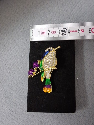 Schmuck brosche emaille strass - brosche,