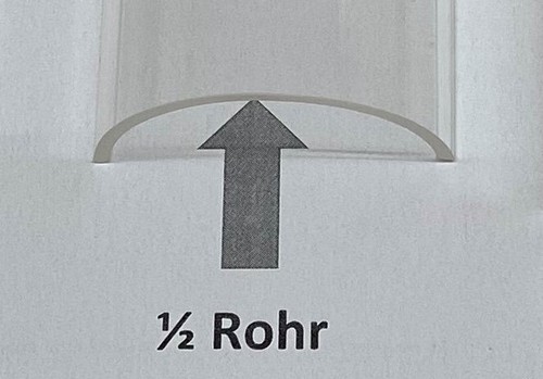 Pmma acrylglas halbrohr - acrylglas, rohr