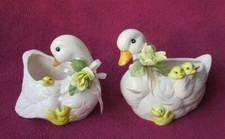 2 x Übertopf Ente + Küken