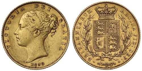 Victoria 1838 sovereign - 1838,