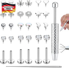 Tragus Helix Labret Piercing