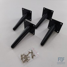 Zllzpzd Tischbeine Metall Schwarz,Schräge Möbelfüße, Tischbeine Metall,Kegel Möb