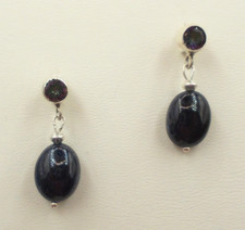 Saphir, Topas - Ohrstecker