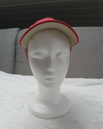 Styroporkopf weiss mit - weiss,, roter