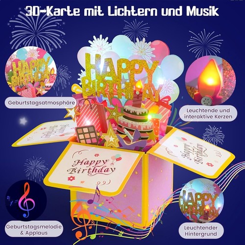 Pop geburtstagskarte 3d - pop,