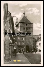 ALTE POSTKARTE ROTTWEIL A-H-STRASSE J. Wernz Laier Motorrad Moto Velo Motocyclet