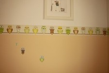 ANNA WAND Bordüre „Kleine Nachteulen“ blau – ca. 13,5 m