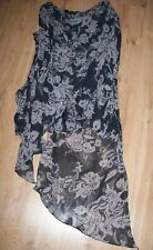 All Saints Paisley Tunika Überwurf 100% Seide 8 S-M-L 36/38 40 42/44 Party Look