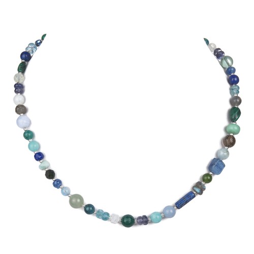Bunte edelstein lange kette - edelstein,