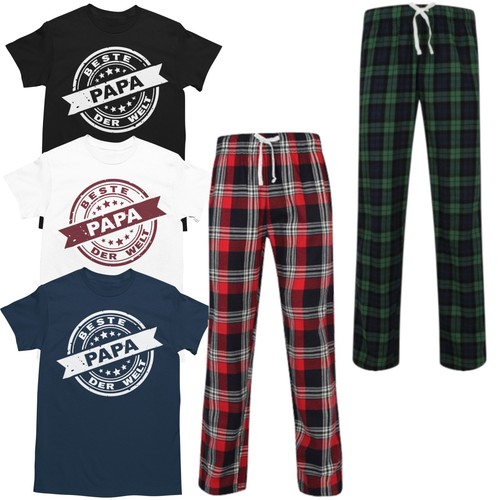 Herren pyjama papa set lang - pyjama,