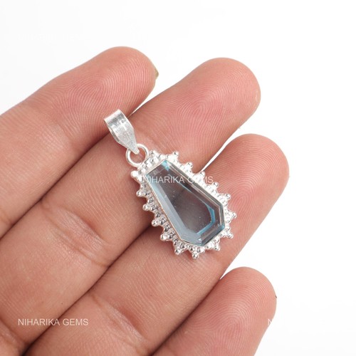 Himmelblauer topas anhänger - topas,