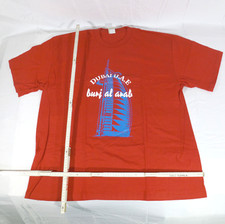 1x Dubai T-Shirt, Dubai U.A.E. Burj Al Arab, Zwei Seiten Bedruckt, Gr. XXL, Rot,