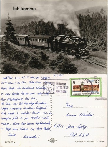 Ansichtskarte eisenbahn - ansichtskarte,