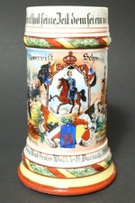 Alter Reservistenkrug Train Regiment 14 Durlach Karlsruhe Baden Krug Bierkrug WK