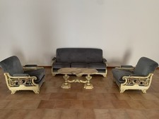 Venezianische Barocksitzgruppe / Garnitur / Sessel / Sitzbank / Marmortisch