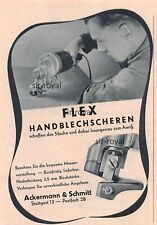 Flex Handblechscheren Ackermann Schmitt Stuttgart - 1938 Werbung Reklame ~9x13cm