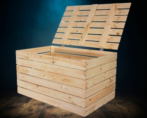 Holztruhe mit deckel - holztruhe,