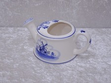 Keraitalia Design Keramik Gießkanne Windmühle Vintage Blau Weiß - Handbemalt