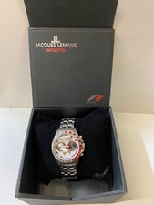 Jacques LeMans F1 Uhr Damen Chronograph Edelstahl WR, Armbanduhr, Race Watch