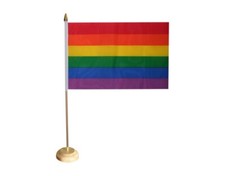Tischflagge Regenbogen