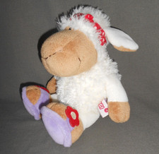 NICI  SCHAF WEISS  MIT  HAUSSCHUHE  KUSCHELTIER 25 CM