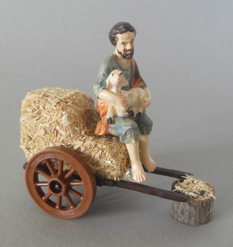 Hirte mit lamm auf - lamm,