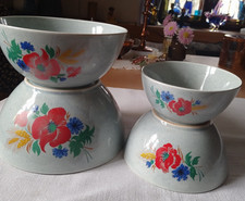 DDR Schüsselsatz Mohnblume  4 teilig ,Torgauer Keramik