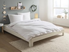 Bettwäsche Biber Weiß Uni Flanell Bettbezug Set + Kissenbezug 100% Baumwolle