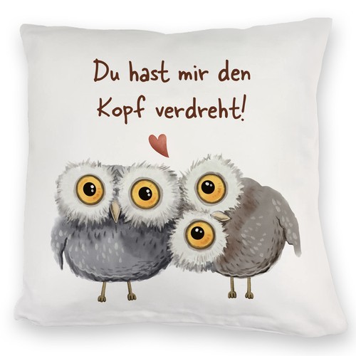 Eulen kuschelkissen mit - eulen,