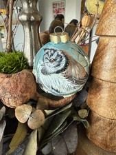 Glaskugel,Christbaumkugel,Deko,Weihnachtskugel,Vogel,8cm,Haubenmeise,handbemalt