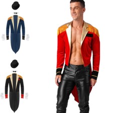 DE Herren Zirkus Zirkusdirektor Kostüm Set Frack Jacke Uniform Cosplay Karneval