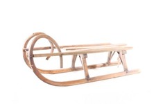 alter Schlitten Rodel Holz Holzschlitten Vintage Deko Retro Hörnerschlitten
