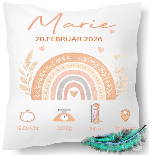 Personalisiertes geburtskissen - personalisiertes,