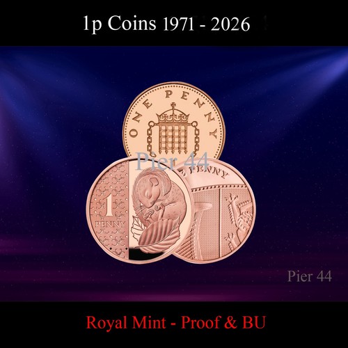 1971 2026 one pence - -,