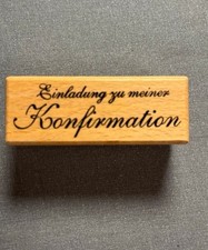 Holzstempel Einkadung zu