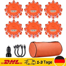 3/6Stück LED Warnblinkleuchte Pannenleuchte Unfalllicht rotierend Warnleuchte DE