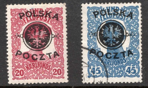 Briefmarken polen überdruck - polen,