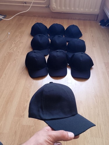 10er set baseball caps schwarz - caps,