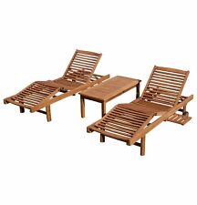 2 Gartenliegen aus Teakholz +