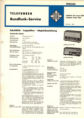 Telefunken service manual - telefunken,